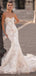 Elegant Sweatheart Strapless Mermaid Long Lace Wedding Dresses, WD3060