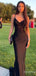 Elegant V-neck Spaghetti Strap Mermaid Long Prom Dress,Evening Dress,PD37679