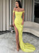 Sparking Off-Shoulder Mermaid Split Side Long Prom Dress,Evening Dress,PD37678
