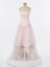 Gorgeous Pink Strapless A-line Tulle Prom Ball Gown, Evening Dress, PD3823007