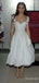 Elegant White V-neck A-line Short Homecoming Dress, HD3184