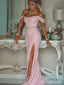 Sparkly Sequins Off-Shoulder Split Side Long Prom Dress,Evening Dress,PD37684
