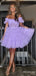 Elegant Strapless Off-Shoulder A-line Short Mini Homecoming Dress, HD3201