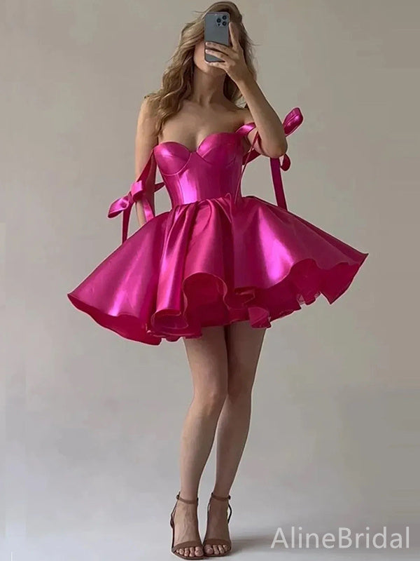 Sexy Sweatheart Off-Shoulder A-line Short Homecoming Dress, HD3207