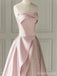 Elegant Light Pink Strapless A-line Long Prom Dress,Evening Dress,PD37708