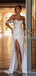 Sparkly Off-Shoulder Strapless Split Side A-line Long Prom Dress,Evening Dress,PD37709