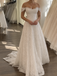 Elegant Floral Lace Off the Shoulder A-line Wedding Dress, WD3227