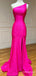 Elegant One Shoulder Mermaid Split Side Long Prom Dress,Evening Dress,PD37791