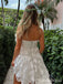 Elegant White Lace Strapless A-line Short Mini Homecoming Dress, HD32628