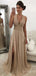 Sexy Deep V-neck Split Side A-line Long Prom Dress,Evening Dress,PD37797