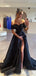 Elegant Sweatheart Off-Shoulder Split Side A-line Long Prom Dress,PD37839