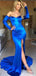 Elegant Sweatheart Off-Shoulder Split Side Mermaid Long Prom Dress,Evening Dress,PD37804