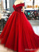 Simple V-neck Off-Shoulder A-line Long Prom Dress,Evening Dress,PD37806