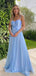 Elegant Spaghetti Strap A-line Long Prom Dress,Evening Dress,PD37813