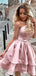 Elegant One Shoulder A-line Short Mini Homecoming Dress, HD3123