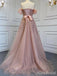 Elegant Sweatheart Strapless Off-Shoulder A-line Long Prom Dress,PD37891