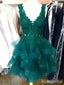 Gorgeous V-neck Lace A-line Short Mini Homecoming Dress, HD32697