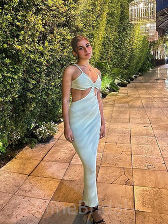 Sexy Mint Green Spaghetti Strap Cut Out Mermaid Prom Dress, PD37638