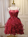 Gorgeous Spaghetti Strap A-line Short Homecoming Dress, HD32717