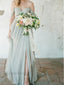 Elegant Off shoulder Side slit A-line Long Bridesmaid Dress, PD3160