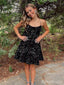 Elegant Spaghetti Strap A-line Short Mini Homecoming Dress, HD3136