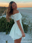 Elegant Off-Shoulder Strapless A-line Short Homecoming Dress, HD32762