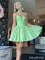 Simple Sweatheart Strapless A-line Short Homecoming Dress, HD32770