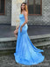 Elegant Spaghetti Strap Split Side Mermaid Long Prom Dress,PD37990