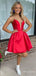 Sexy Deep V-neck Strapless A-line Short Homecoming Dress, HD32793