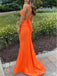 Sexy V-neck Spaghetti Strap Mermaid Long Prom Dress,PD38035