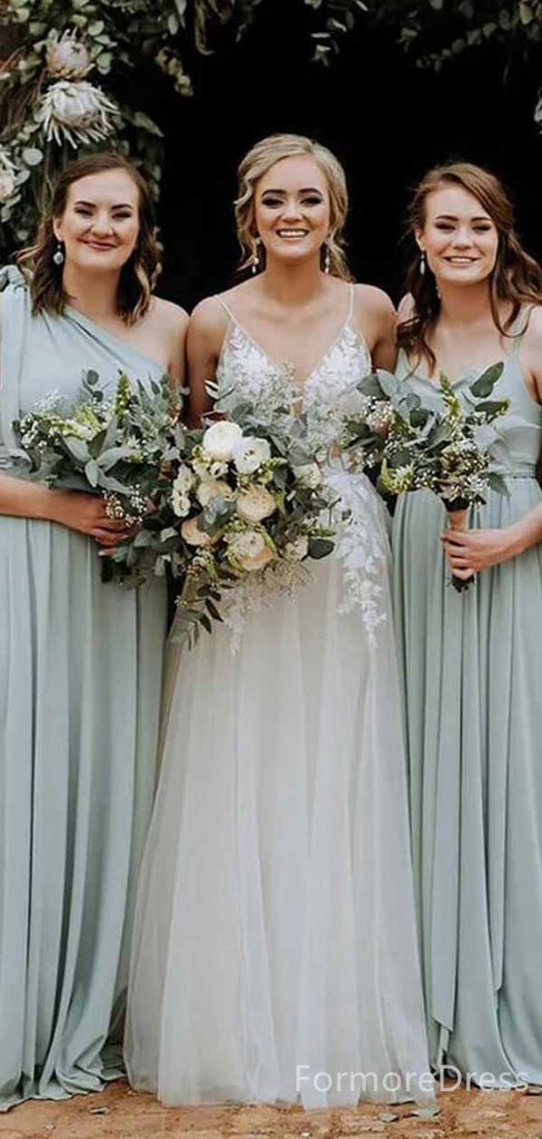 Mismatched Elegant A-line Long Bridesmaid Dress,PD3211