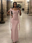 Eleagant Pink Off the Shoulder Bodycon Chiffon Evening Dress, Prom Dress, PD28231215