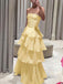 Elegant White Strapless A-line Long Prom Dress, Evening Dress, PD37686
