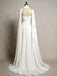 Gorgeous White Beadings Strapless A-line Long Prom Dress,Evening Dress,PD382181