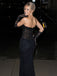 Sexy Black Strapless Lace Mermaid Evening Dress, Prom Dress, PD28231217