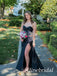 Sparkly Black Beaded Strapless Cutout Mermaid Prom Dress, Evening Dress, PD3823025