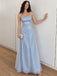 Elegant Pale Blue Square A-line Prom Dress, Evening Dress, PD28231244