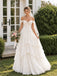 Romantic Vintage Tiered Lace A-line Wedding Dress with with Convertible Cap Sleeves, WD32247