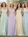 Multi-Color Mismatched Chiffon A-line Bridesmaid Dress, PD3823036