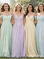 Multi-Color Mismatched Chiffon A-line Bridesmaid Dress, PD3823036