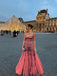 Unique Hot Pink Strapless A-line Tulle Evening Dress, PD2823108