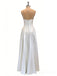Elegant Ivory Satin V-neck A-line Wedding Dress, WD3119