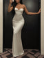 Elegant Ivory Strapless Satin Mermaid Evening Dress, Prom Dress, PD28231296