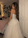 Sparkly Ivory Strapless A-line Tiered Tulle Prom Dress, Evening Dress, PD28231305