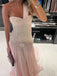 Stunning Light Pink Floral Beaded One Shoulder A-line Evening Dress, Prom Dress, PD28231220