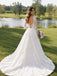 Gorgeous Floral Long Sleeves V-Neck A-line Wedding Dress, WD32232
