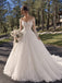 Gorgeous Floral Lace Long Sleeves A-line Wedding Dress, WD1109