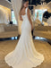 Elegant Square Mermaid Wedding Dress with Cap Sleeves, PD37962