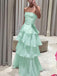 Elegant White Strapless A-line Long Prom Dress, Evening Dress, PD37686