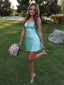 Elegant Mint Green Strapless Homecoming Dress, HC382324